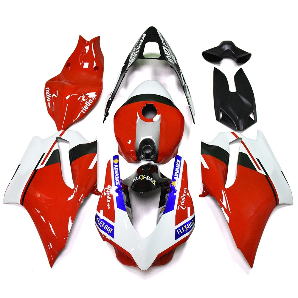 セカンドのみ Gloss Red White Black Blue Fiberglass Bodywork for Ducati 899 1199