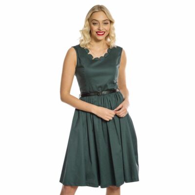 Robe Daria Robe Du Sud Lindy Bop Daria Pine Green Vintage Pleated