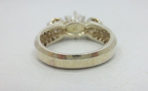 Sterling SILVER round CZ Wedding anniversary Band engagement ring 925 size 6.25 - Picture 6 of 8