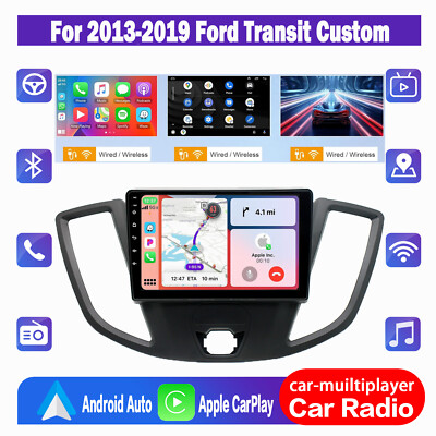 For 2013-2019 Ford Transit Custom Android 13 Carplay Car Stereo Radio GPS Navi