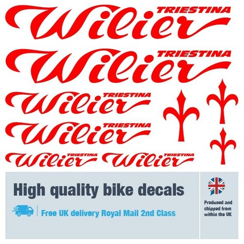Wilier Fahrrad Etiketten / Aufkleber / Sticker, 5+ Jahre Außenqualität (24er Pack) - Bild 9 von 17