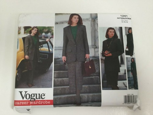 Vogue Career Wardrobe Vtg 90s Jacket Fitted Tapered Dress Top Skirt 14-18 Uncut - Picture 5 of 5