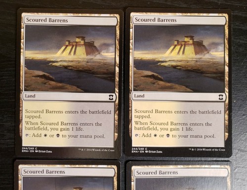 4x Scoured Barrens Eternal Masters 2016 Mtg Magic Gathering Card Dual Land 244 - Picture 2 of 4