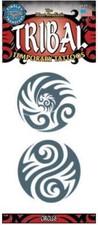 Tinsley Transfers Circles Tribal Temporary Tattoo FX Black