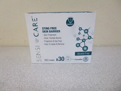 New Box of 30 Sensi Care Sting Free Skin Barrier 413501 Exp 07/2025 ConvaTec
