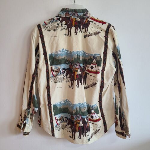 Vintage Woolrich Women's Flannel Shirt Western Native American Long Sleeve - Picture 2 of 9