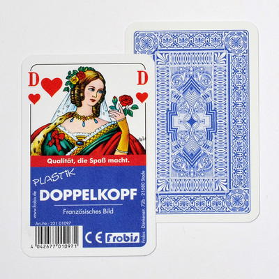 5 Doppelkopfspiele Plastik Französisches Bild, Doko Doppelkopfkarten von Frobis