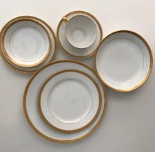 Vintage Noritake RITZ CARLTON China Gold Band Dishes CHOOSE Plates, Bowls, Cups