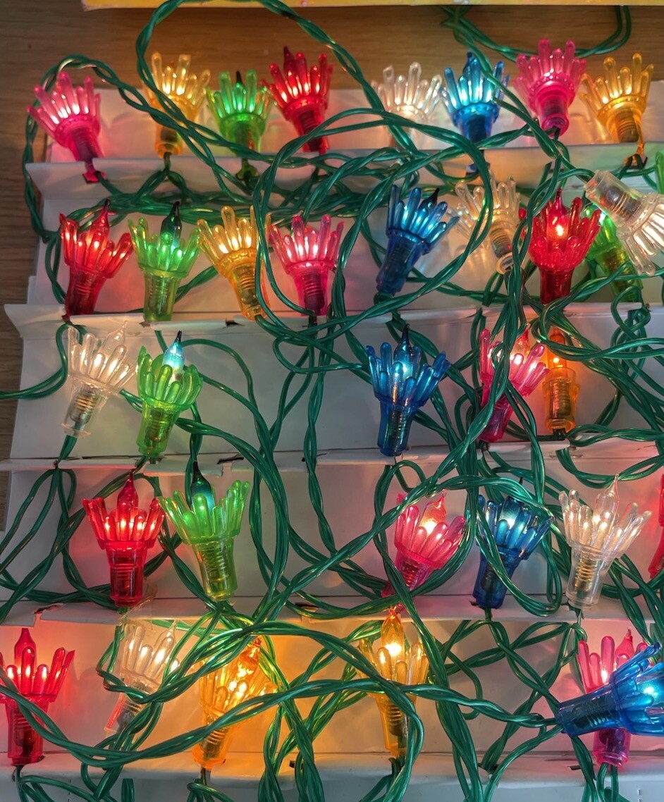 Vintage Noma boxed set 40 x Christmas fairy lights (push in bulbs) not
