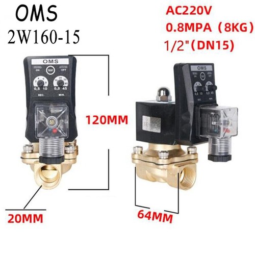 220V Brass Electron Automatic Drain timer Solenoid Valves Water Valve Controller - Picture 12 of 14