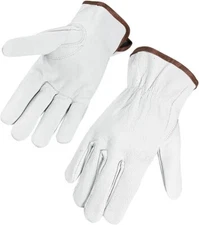 12 Pairs Genuine Goatskin Safety Gloves – Durable, Comfortable & Versatile Work