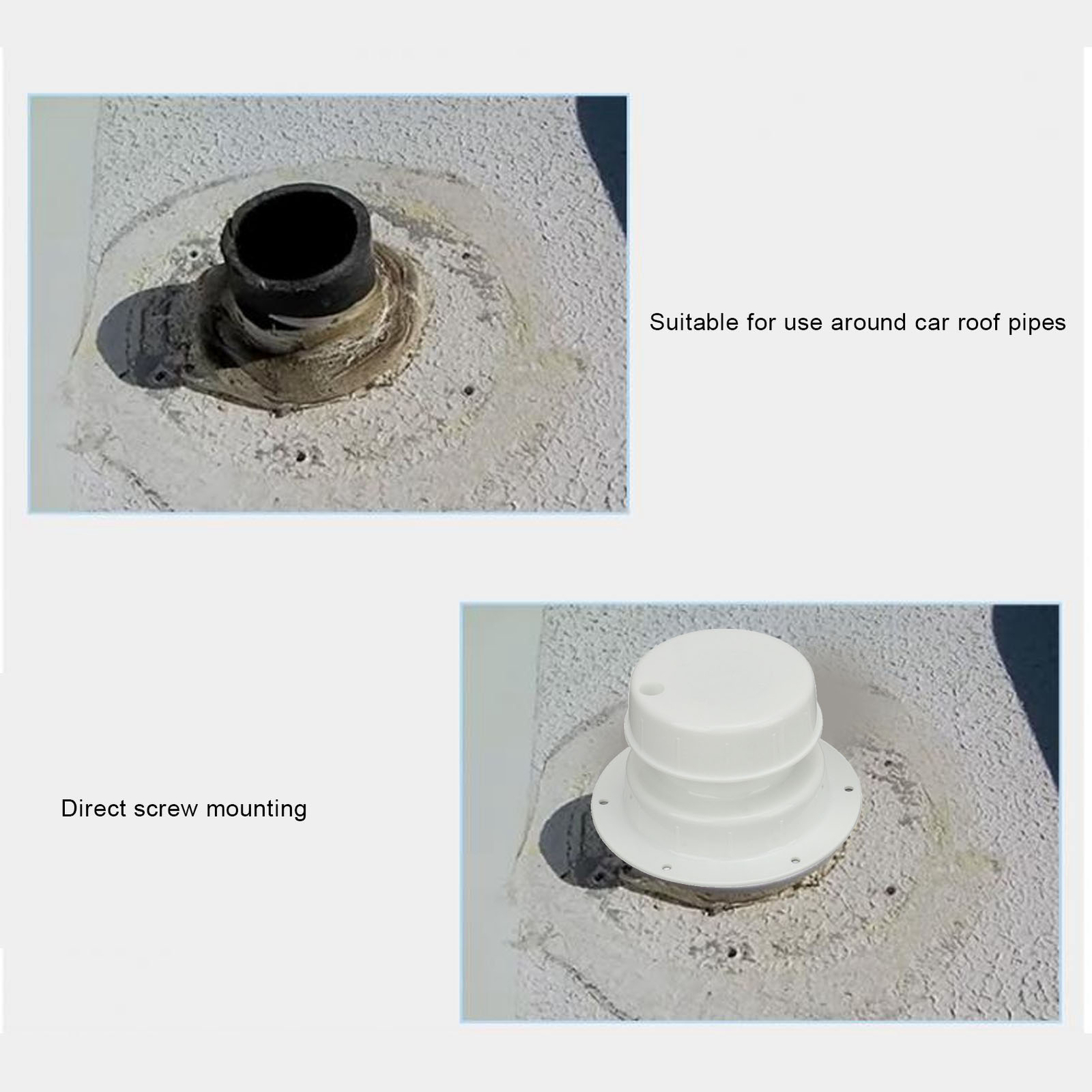 For 2PCS RV Plumbing Vent Caps Prevent Leaks Camper Roof Sewer Vent