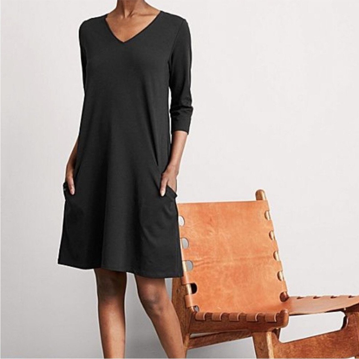 Eileen Fisher V Neck A Line Dress NWT Size XXS