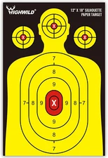 25-50 Shooting Range Silhouette Paper Targets 12"X18" Handgun Rifles Air BB Gun