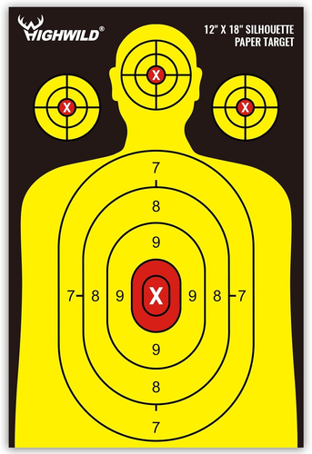 25-50 Shooting Range Silhouette Paper Targets 12"X18" Handgun Rifles Air BB Gun - Picture 13 of 14