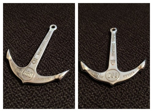 Tudor Submariner Anchor Chain Charm 660fts 200M Giveaway Proper Stainless Steel - Picture 1 of 5