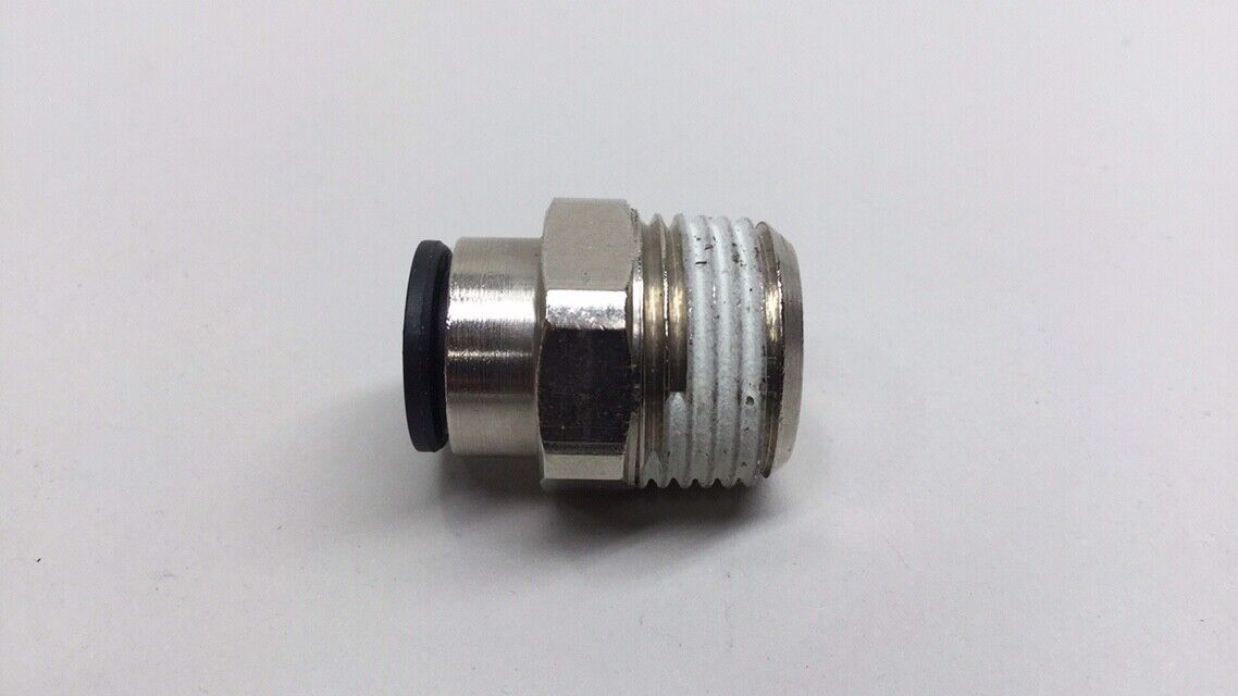 MettleAir 3/8 OD 5/16 OD Push in to Connect One Touch Fitting Straight Plug-in Reducer Brass Nickel Plated 