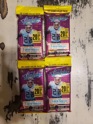 2021 Absolute Football Fat Pack Lot of 4, Factory Sealed. KABOOM! HUNT