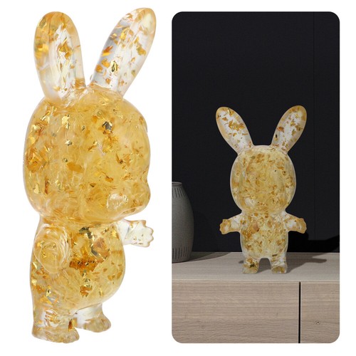Ausgestopft Kaninchen-Elf Gelbe Kristallfigur Kristallkaninchenfigur