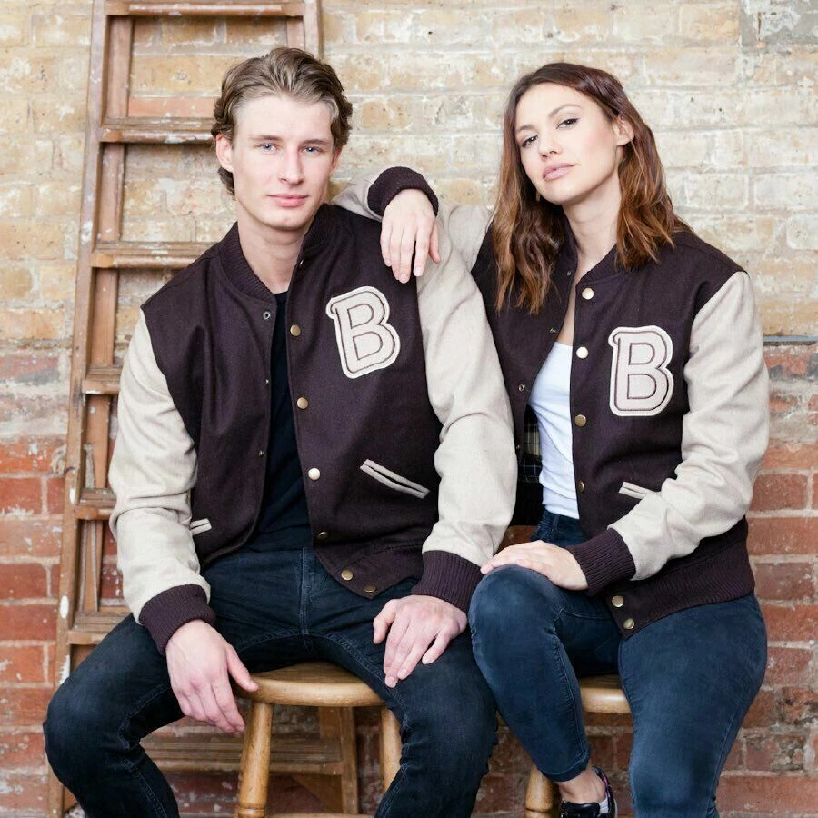 Dogg Supply Men's & Big Men's Varsity Jacket - Natural - Xs - 3XL Each