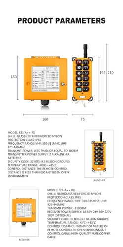F23-A++ Industrial Wireless Remote Control Speed Control Hoist Remote Control - Picture 7 of 19