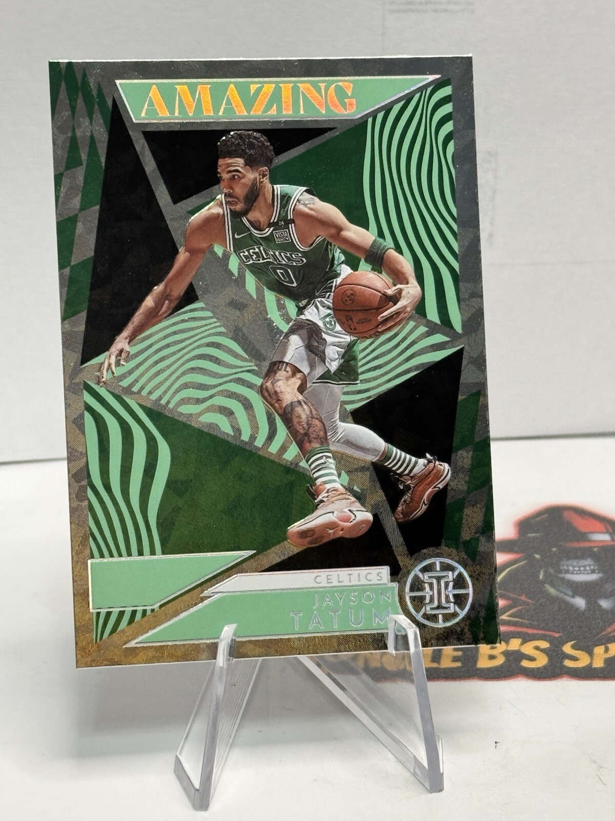2021-22 Panini Illusions - Amazing Emerald #9 Jayson Tatum