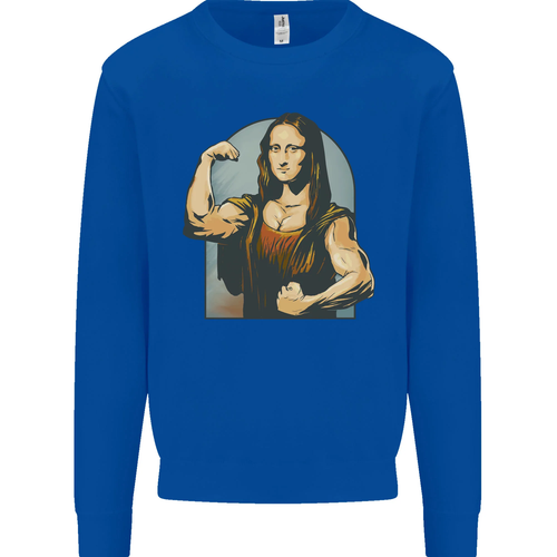 Mona Lifter Funny Gym Bodybuilding Workout Kids Sweatshirt Jumper - Picture 6 of 87