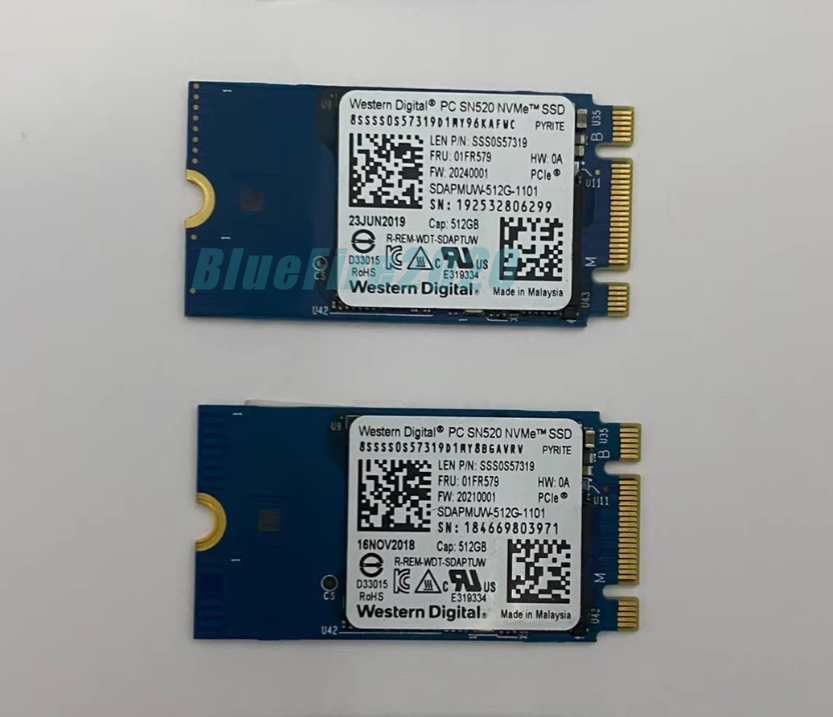 Western Digital SN520 NVMe 512GB M.2 2242 SSD PCIe3x2 For Lenovo