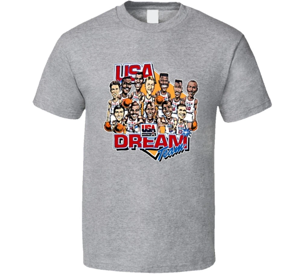 Dream Team Basketball Usa Retro Caricature Shirt,Sweater, Hoodie, And Long  Sleeved, Ladies, Tank Top