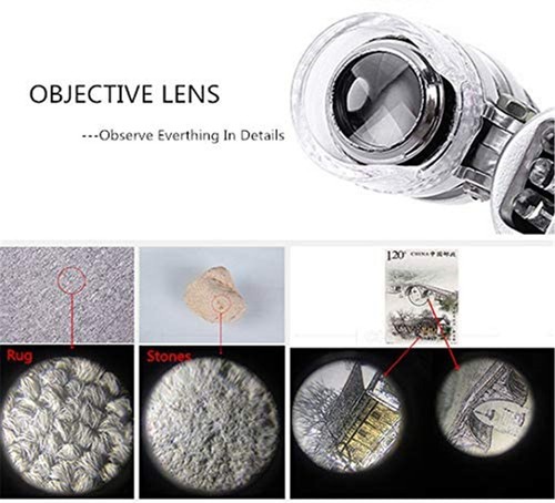 60x Led Coins Jewelers Magnifying Loupe Magnifier Loop Eye Light Jewelry Pocket - Picture 12 of 12