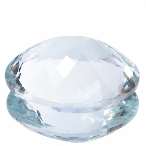 AQUAMARINE 7.60ct SPARKLING NATURAL BEST BLUE PERFECT HUGE OVAL FLAWLESS GEM! - Picture 2 of 7