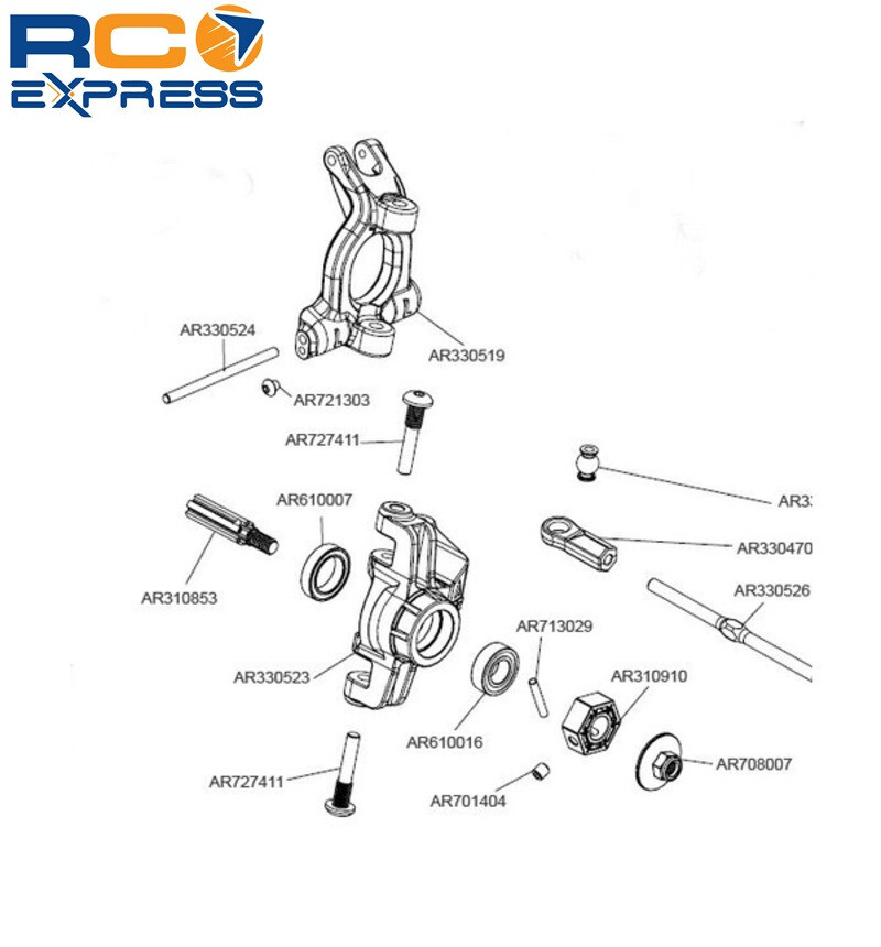 Hot Racing Aluminum Steering Blocks For Arrma BLX 4S Kraton