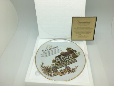 Avon Rep California Perfume Co Collector Plate 8'' Vtg 1989 10th Anniversary