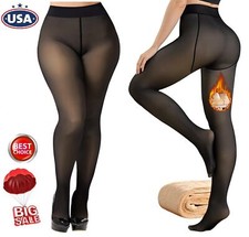 Thick Warm Winter Double Lined Stretch Womens Thermal Fleece Tights Pantyhose US