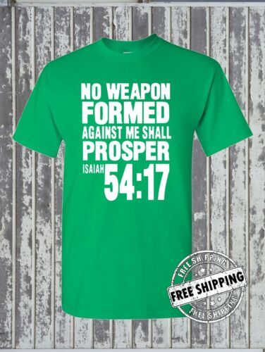 Camiseta SIN ARMA FORMADA CONTRA MÍ PROSPERARÁ Isaías 54:17 - Fe cristiana - Imagen 4 de 16