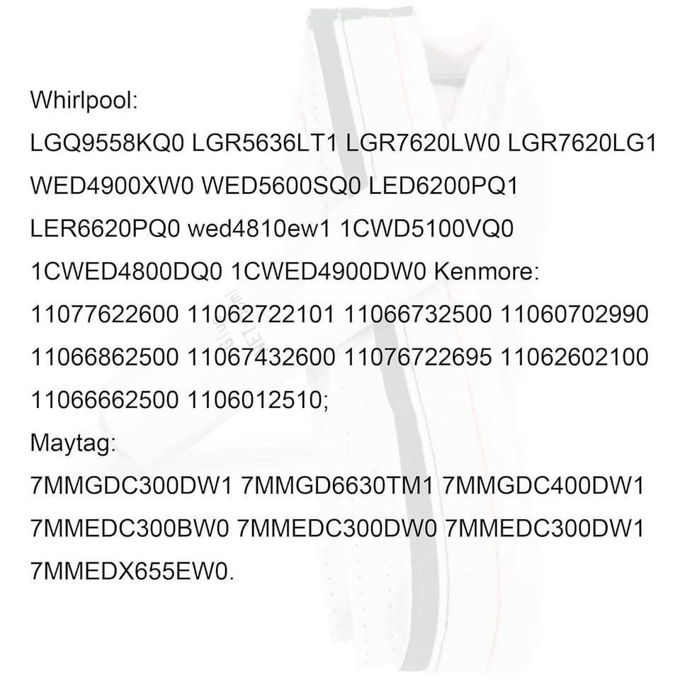 Easy Install Dryer Rear Drum Felt Seal for Whirlpool & Kenmore 3Year