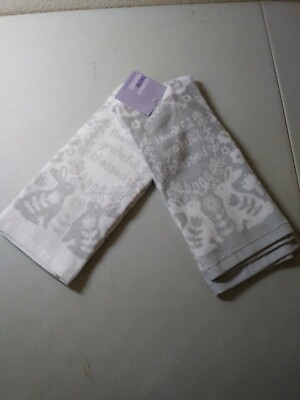 Celebrate Easter  Dish Towel - Set of 2 '' Thankful Grateful Blessed''