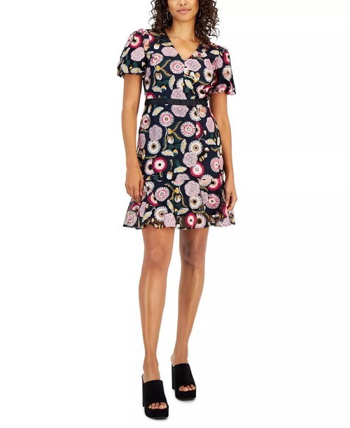 chinese dress ladies May Queen MQ2176 - Long A-Line Dress - Off Shoulder Sleeves, Floral Embroidery, Beaded, Lace-Up Back, Layered Skirt 14 / Blush main image 0