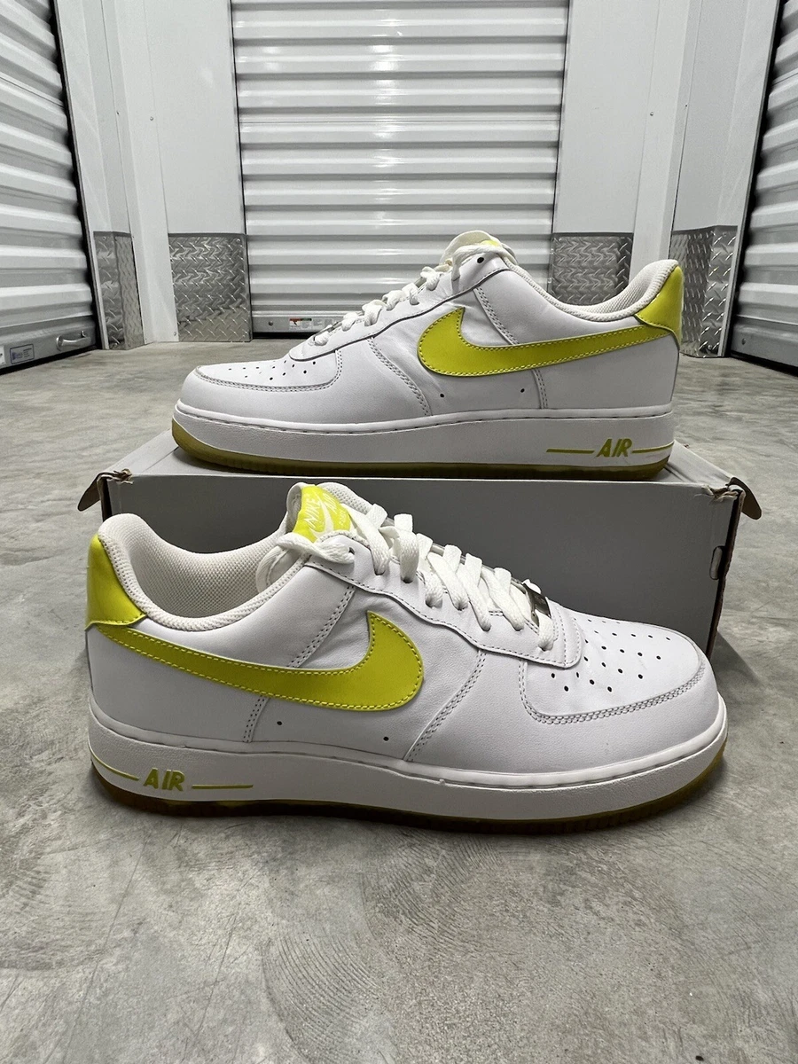 2011 Nike WMNS Air Force 1 Low White High Voltage Sz 12 Off White