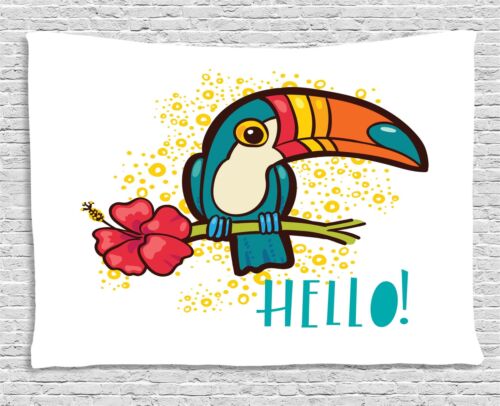 Hello Tapestry Wall Hanging Art for Bedroom Dorm Living Room 2 Sizes Available
