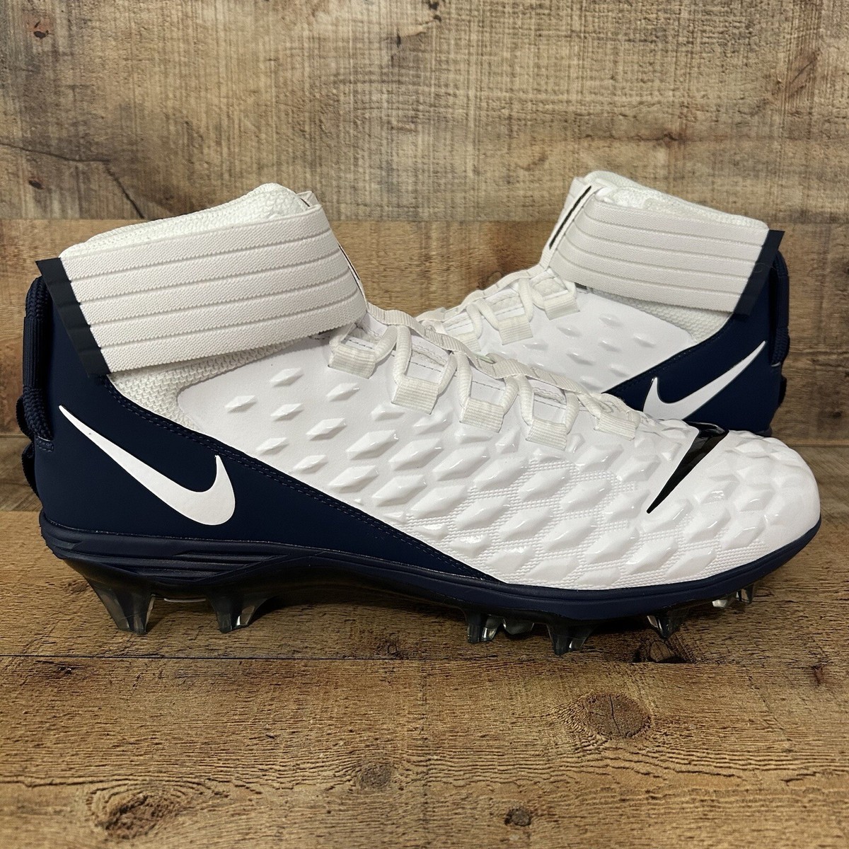 Nike Football Cleats Mens Size 13.5 White Blue Force Savage  display picture 2