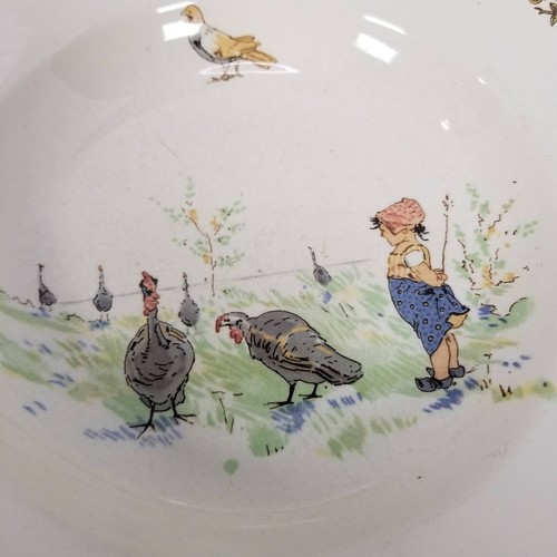 Vintage Porzellan Baby Kind Wärmschüssel Geschirr Junge & Vögel - Deutschland SIEHE BESCHREIBUNG - Bild 4 von 10