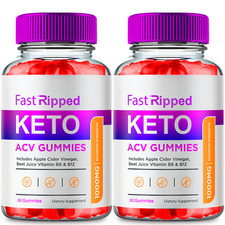  2 Pack Fast Ripped ACV Gummies, Fast Ripped Keto Weight Loss 120 Gummies 