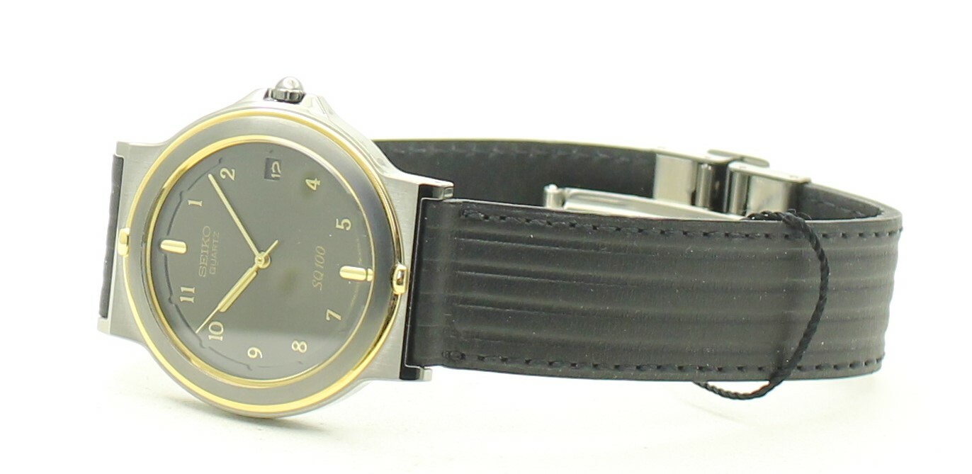 VINTAGE SEIKO Quartz Gents SQ 100 WATCH 5H22--6060 Japan 1986 - Brand New - NOS image 2
