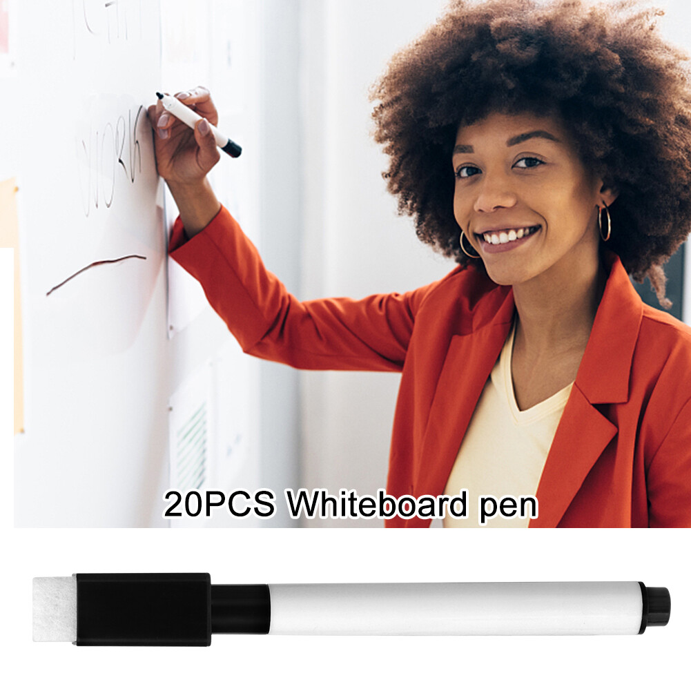 Student Classroom Whiteboard Pen With Eraser Kid Dry Wipe eBay