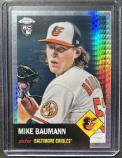 Mike Baumann 2022 Topps Chrome Platinum Anniversary Prism Rookie RC #242