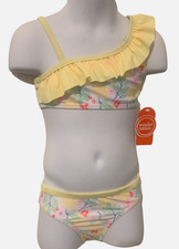 Wonder Nation Infant Toddler Girls 2PC Bikini Swimming Suit Size 2T Yellow Lemon