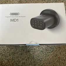 Thorbolt MD1 Keyless Entry Door Lock - Fingerprint Door Lock with Keypad Silver
