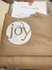 NEW Joy Mangano 30 Pocket, Brown, Hanging Organizer ~ Jewelry, Crafts, Makeup