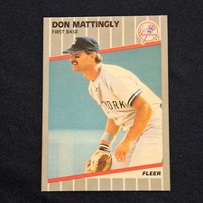 Fleer 1989 Don Mattingly #258 New York Yankees Base Set Baseball Card